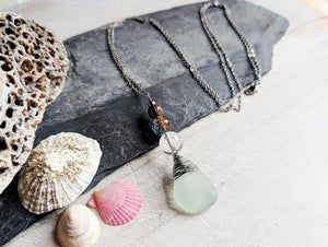 Long Sea Glass Pendant