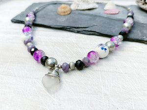 Beaded Sea Glass Necklace