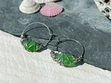 Sea Glass Hoop Earrings