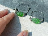 Sea Glass Hoop Earrings