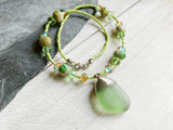 Beaded Sea Glass Necklace